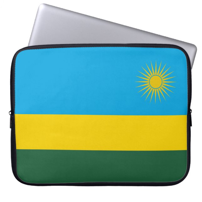 Ruandische Flagge (Ruanda) (afrikanisches Land) Laptopschutzhülle (Vorderseite)