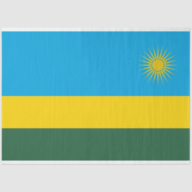 Ruandische Flagge (Ruanda) (afrikanisches Land) Seidenpapier (Vorderseite)