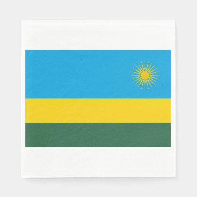 Ruandische Flagge (Ruanda) (afrikanisches Land) Serviette (Vorderseite)