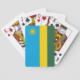 Ruandische Flagge (Ruanda) (afrikanisches Land) Spielkarten