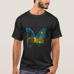 Ruandische Wurzeln stärken Ruanda-Flagge Schmetter T-Shirt