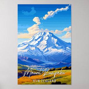 Ruapehu Neuseeländische Jahrgangsreise Poster