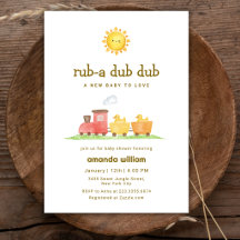 Rub A Dub Dub Enten Choo Choo Zug Baby Shower  