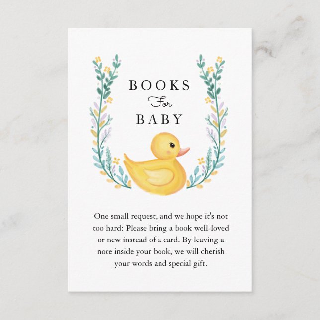 Rub-A-Dub-Dub, gelbe Gummihandbücher für Kinder Begleitkarte (Vorderseite)