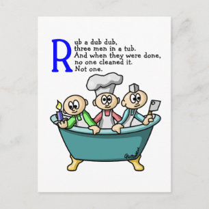 Rub A Dub Dub Postkarte