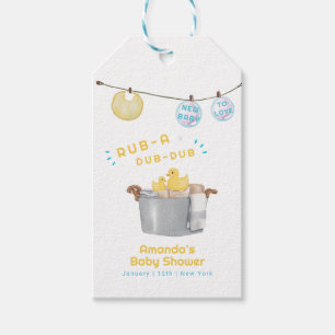 Rub A Dub Dub Wäscheleine Gummiente Baby Shower  Geschenkanhänger