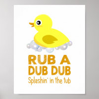 Rub A Dub Rubber Duck Childrens Badezimmer