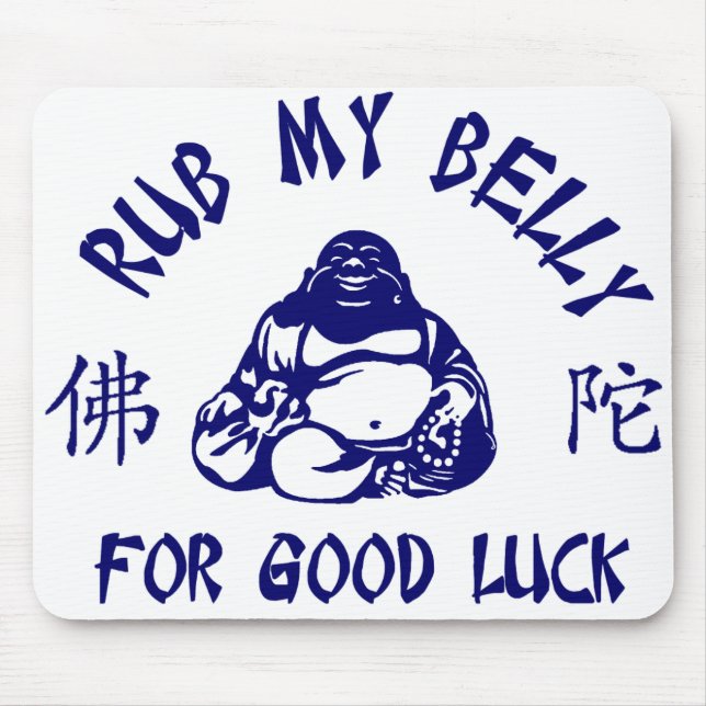 Rub meinen Buddha Bly zum viel Glück! Mousepad (Vorne)