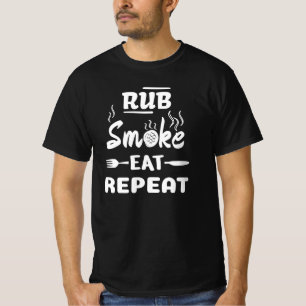 Rub Smoke Eat Repeat, Funny GRILLEN, Grill Steak P T-Shirt
