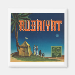 Rubaiyat Vintage-Kratzenetikett Magnet