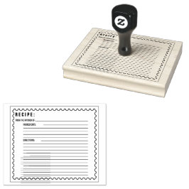 Rubber-Briefmarke der Rezeptkarte Gummistempel