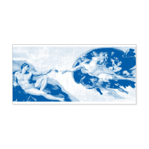 RUBBER BRIEFMARKE : MICHELANGELO : DIE SCHAFFUNG V PERMASTEMPEL