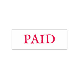 RUBBER-BRIEFMARKE: ZOLLBAR: BEZAHLT PERMASTEMPEL