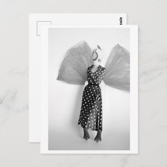 Rubber chicken with wings - Elle - Postcard Postkarte (Vorne/Hinten)