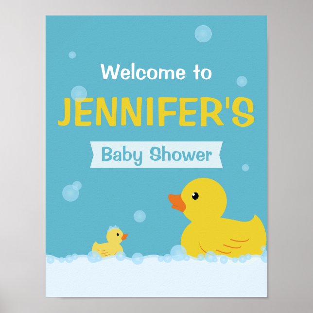 Rubber Duck Baby Duck Begrüßungszeichen Poster (Vorne)
