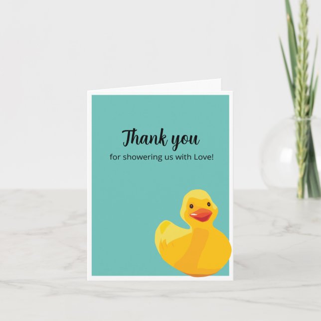Rubber Duck Baby Duck - Danke, Cards Dankeskarte (Vorderseite)
