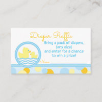 Rubber Duck Baby Duck Diaper Raffle Ticket