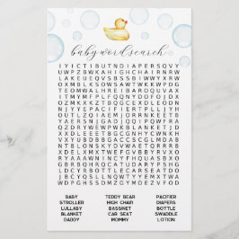 Rubber Duck Baby Shooter Word Search Game