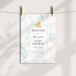 Rubber Duck Baby Shower Welcome Sign Poster