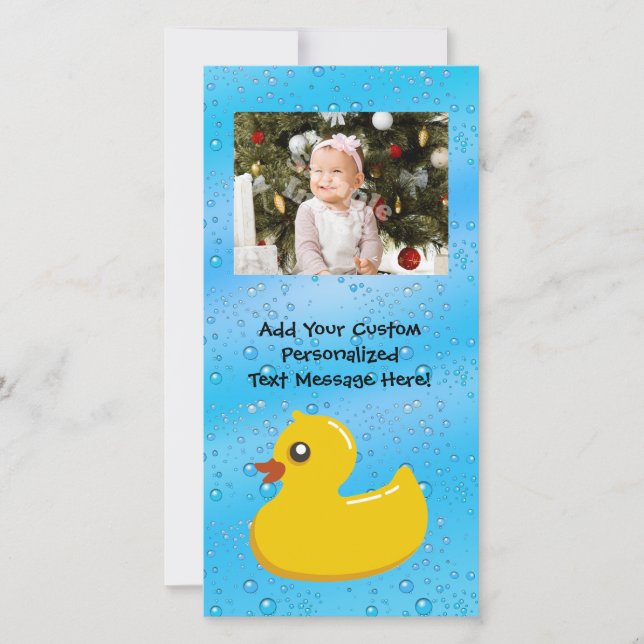 Rubber Duck Blue Bubbles Personalized Kids (Vorderseite)