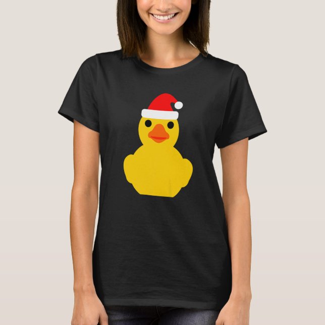 Rubber Duck  Christmas Santa Hat  Rubber Ducky T-Shirt (Vorderseite)