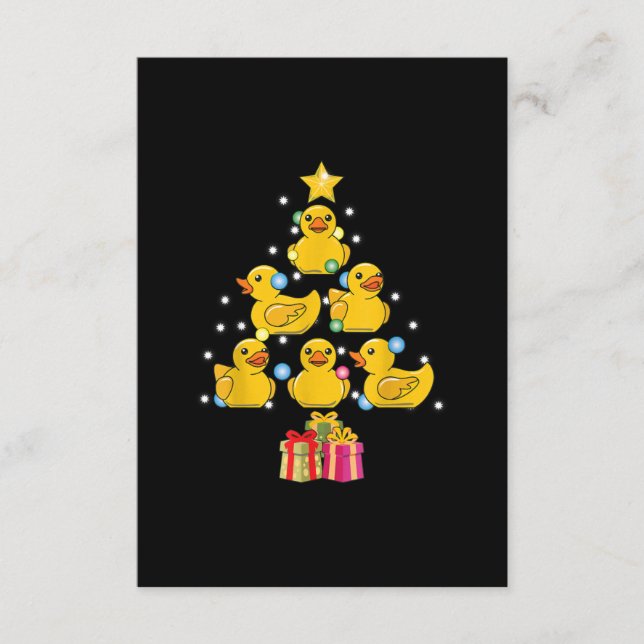 Rubber Duck Christmas Tree Duckie Quack Weihnachte Begleitkarte (Vorderseite)