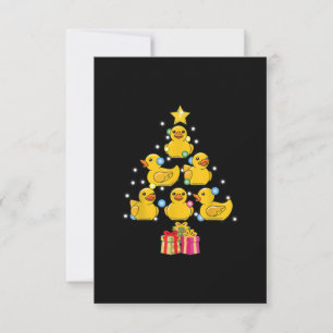 Rubber Duck Christmas Tree Duckie Quack Weihnachte Einladung