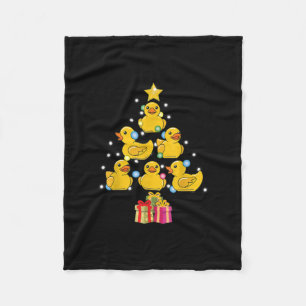Rubber Duck Christmas Tree Duckie Quack Weihnachte Fleecedecke