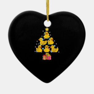 Rubber Duck Christmas Tree Duckie Quack Weihnachte Keramik Ornament
