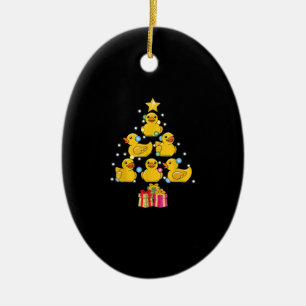 Rubber Duck Christmas Tree Duckie Quack Weihnachte Keramik Ornament