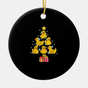 Rubber Duck Christmas Tree Duckie Quack Weihnachte Keramik Ornament