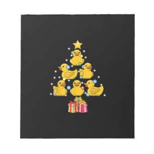 Rubber Duck Christmas Tree Duckie Quack Weihnachte Notizblock