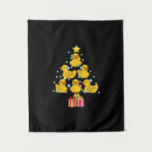 Rubber Duck Christmas Tree Duckie Quack Weihnachte Wandteppich