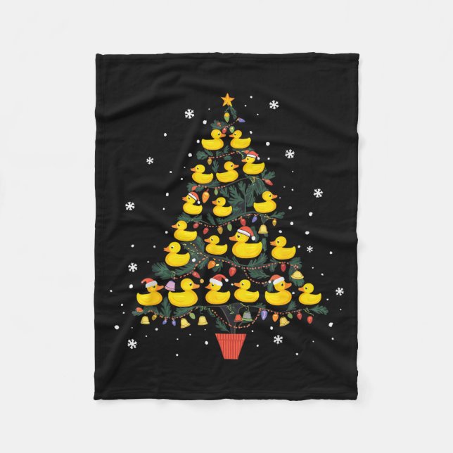 Rubber Duck Christmas Tree  Fleecedecke (Vorderseite)