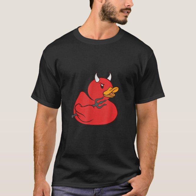 Rubber Duck Devil Rubber Duckie Halloween Kostüm T-Shirt (Vorderseite)