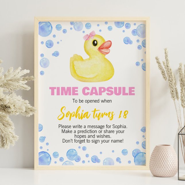 Rubber Duck Girl Birthday Time Kapsel Zeichen Poster (Von Creator hochgeladen)