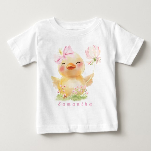 RUBBER DUCK Girl First Birthday T - Shirt Baby (Vorderseite)