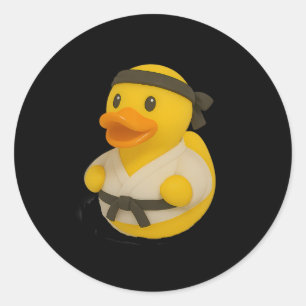 Rubber Duck Karate Ducky Duckie Men Women Kids Runder Aufkleber