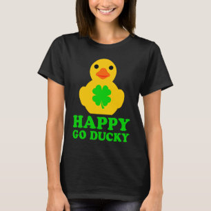 Rubber Duck Lover Happy Go Ducky Clover St Patrick T-Shirt