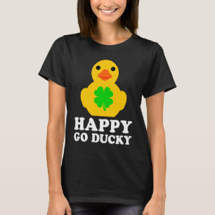 Rubber Duck Lover Happy Go Ducky Clover St Patrick T-Shirt