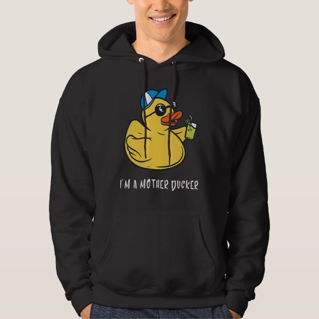 Rubber Duck Mutter Duck Niedlich Duckie Rubber Duc Hoodie (Vorderseite)