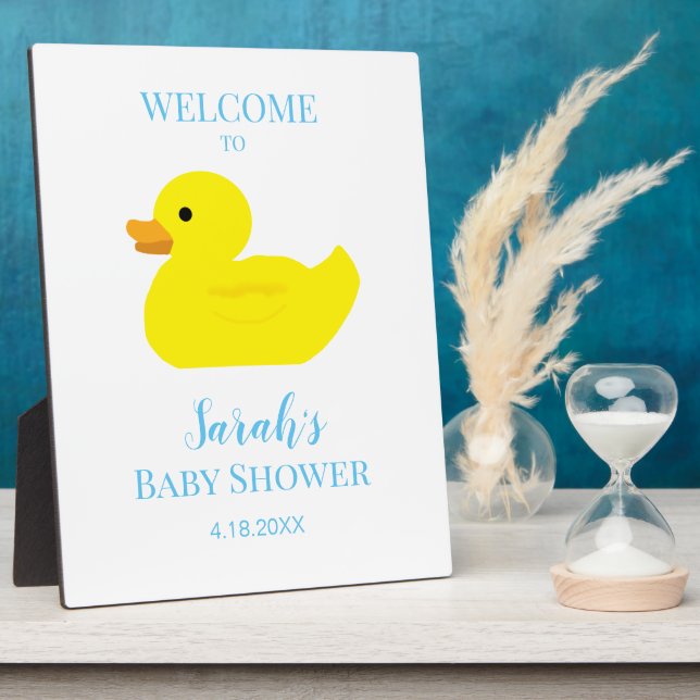 Rubber Duck Party Baby Shower BABY Fotoplatte (Seite)