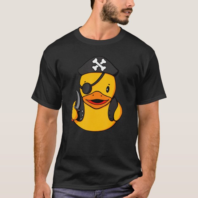 Rubber Duck Pirates Halloween Kostüm T-Shirt (Vorderseite)