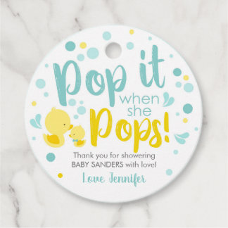 Rubber Duck Pop es, wenn sie Pop bevorzugen Tags Geschenkanhänger