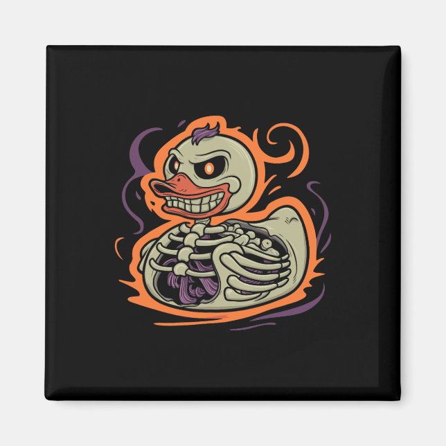 Rubber Duck Skeleton Rubber Duckie Kostüm Party Magnet (Vorne)