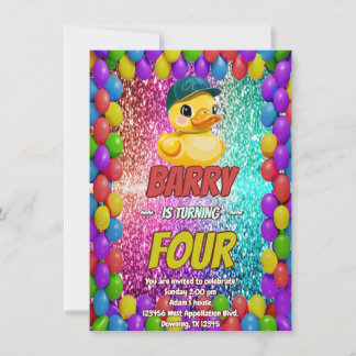 Rubber Duck Sondercharakter Geburtstag einladen Einladung
