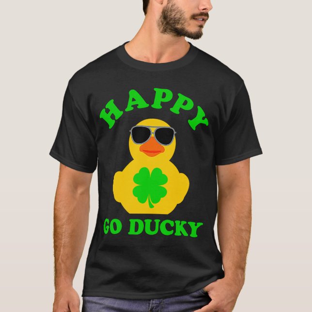 Rubber Duck Sonnenbrille Happy Go Ducky Pun St Pat T-Shirt (Vorderseite)