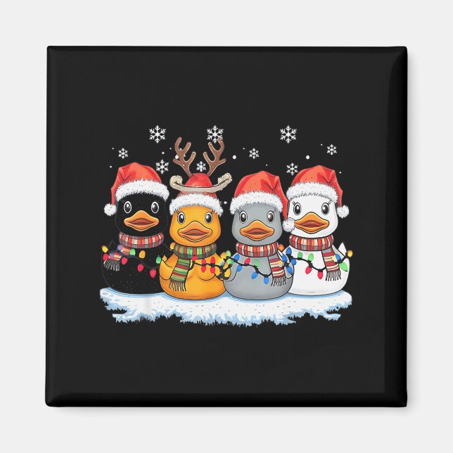 Rubber Duck Squad Christmas Light Reindeer Crew Xm Magnet (Vorne)