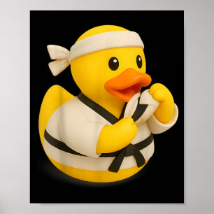 Rubber Duck Taekwondo Ducky Duckie Männer Frauen K Poster