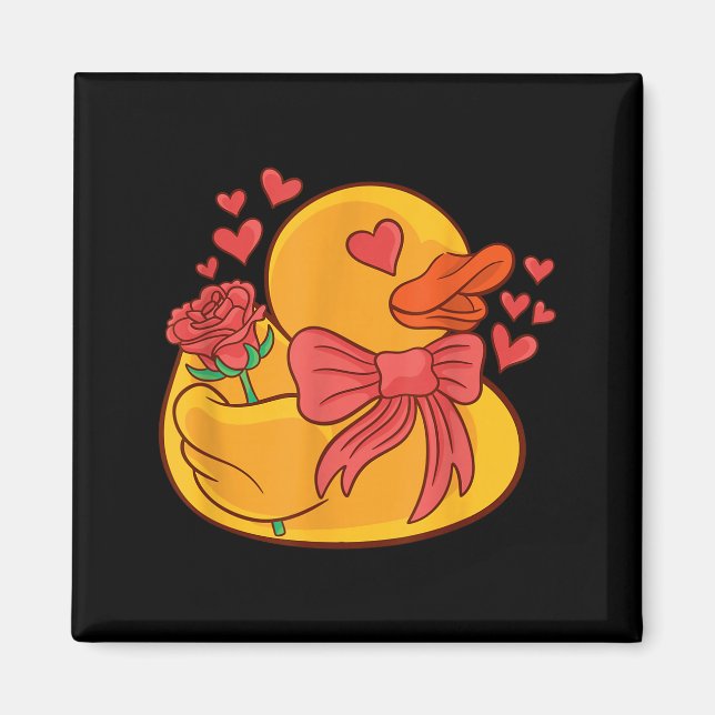 Rubber Duck Valentines Day Rubber Duckie  Magnet (Vorne)